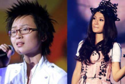 周笔畅整容前后 假小子变淑女-3158财富安徽