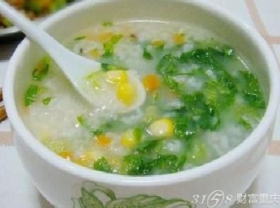 重庆特色快餐小吃夏季养生美食--荷叶粥-3158