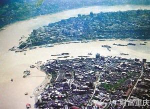 2003年的老江北城与朝天门全景