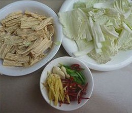 白菜、腐竹