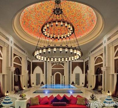 迪拜七星级酒店内景奢华至极